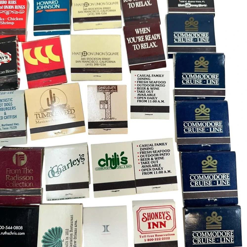 Huge Lot Of 100+ Matchbooks & Boxes From Various locations